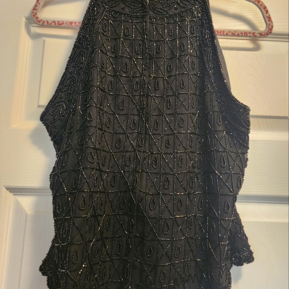 Cote D'Azure Evening Tank Tp with Halter Neckline Sz Large